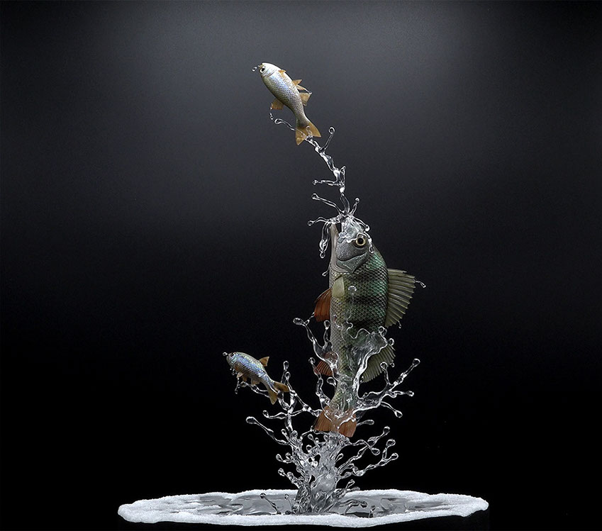 toad on lotusleaf, Kröte, Cornel, Schneider, Boxwood, Buchsbaum, Acrylglas, Ivory, jpeg, jpg, scuplture, Schnitzerei, Carving, okimono