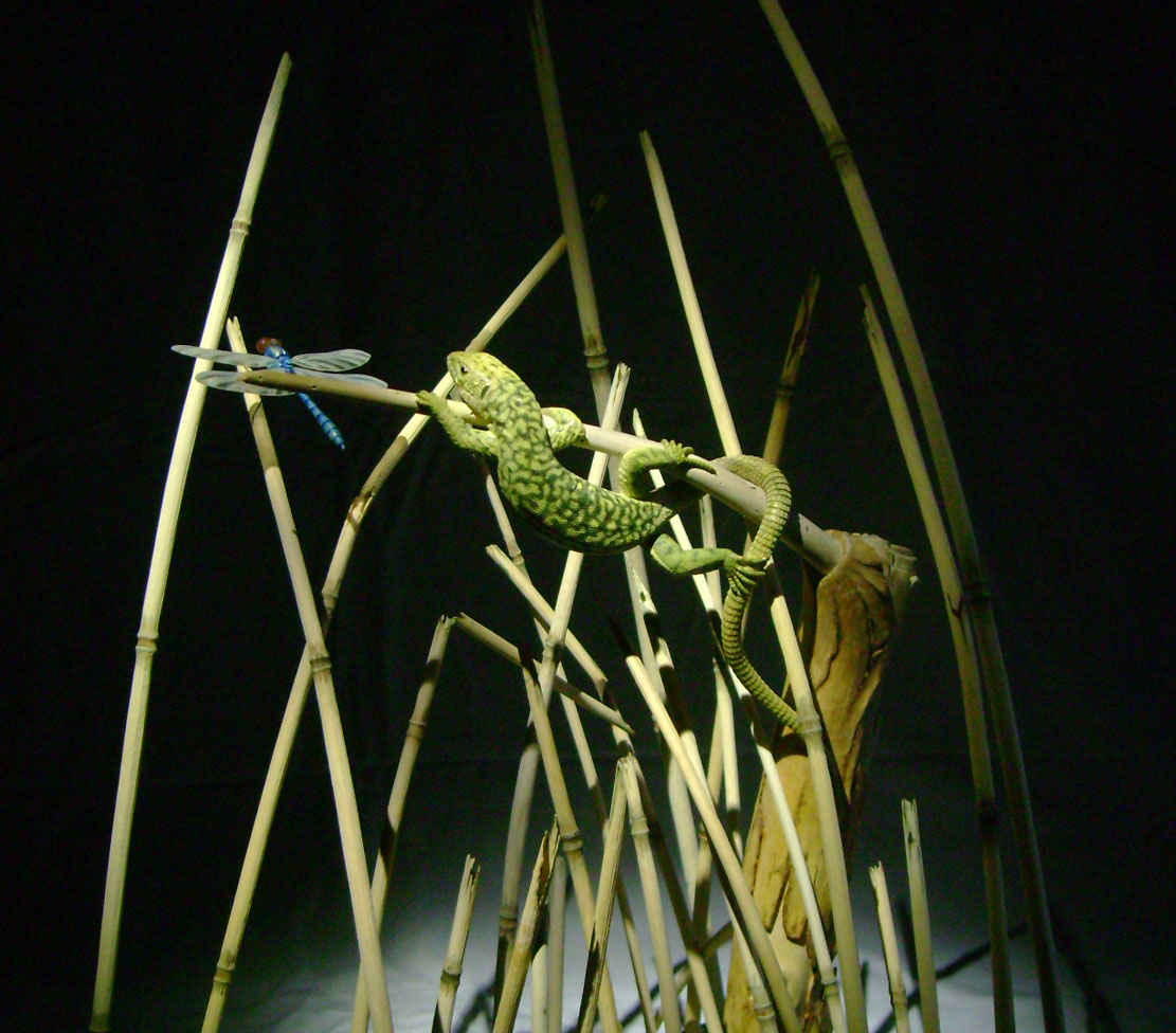 Catch me if you can,Libelle, Dragonfly, Eidechse, Lizard, Boxwood, Buchsbaum,  jpeg, jpg, scuplture, Schnitzerei, Carving, okimono