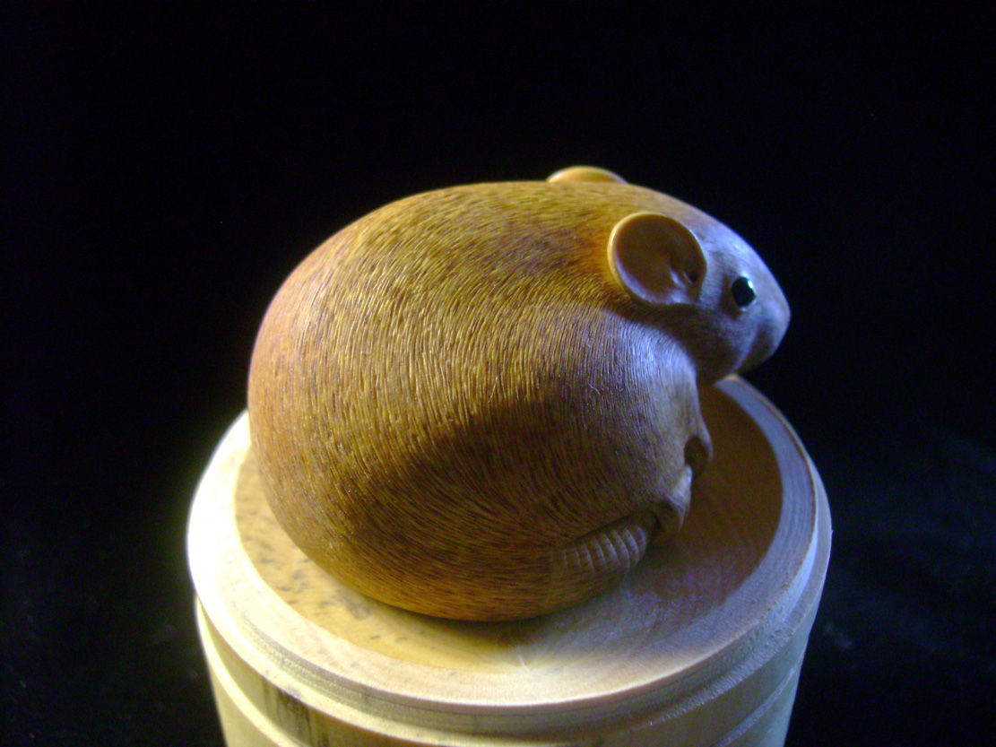 HOMMAGE À TOMOKAZU, rat, ratte, box, Cornel, Schneider, Boxwood, Buchsbaum,  jpeg, jpg, scuplture, Schnitzerei, Carving, netsuke
