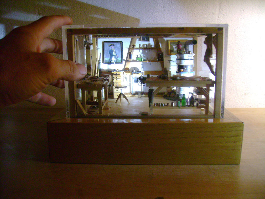 Violin Workshop, Geigen, Werkstatt, miniature, 1:21,Cornel, Schneider, Boxwood, Buchsbaum,  jpeg, jpg, scuplture, Schnitzerei, Carving, Modell, 