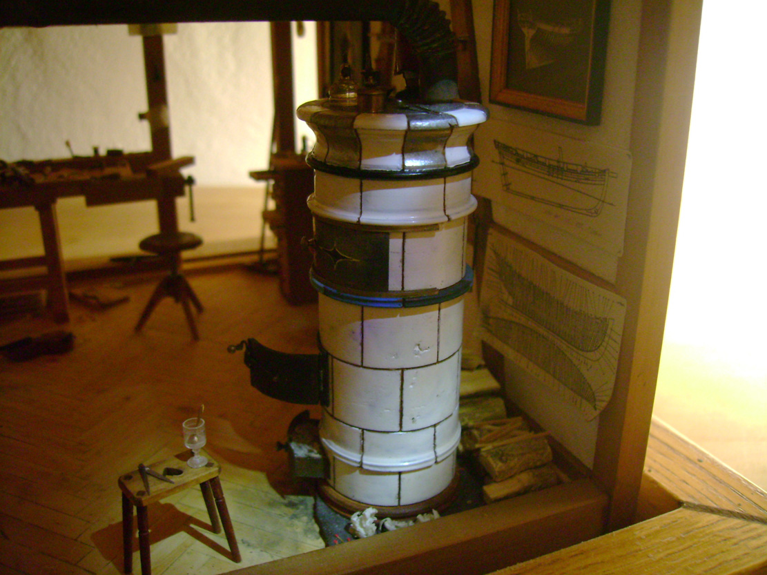 Violin Workshop, Geigen, Werkstatt, miniature, 1:21,Cornel, Schneider, Boxwood, Buchsbaum,  jpeg, jpg, scuplture, Schnitzerei, Carving, Modell, 