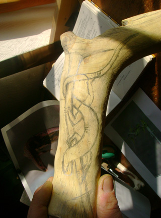 Catch me if you can, Eidechse, Lizard, Boxwood, Buchsbaum, tools, work in process,  jpeg, jpg, scuplture, Schnitzerei, Carving, okimono