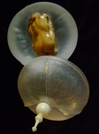 The nude, Akt, Cornel, Schneider, Boxwood, Buchsbaum,  acrylglass, ivory jpeg, jpg, scuplture, Schnitzerei, Carving, okimono