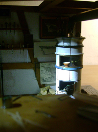 Violin Workshop, Geigen, Werkstatt, miniature, 1:21,Cornel, Schneider, Boxwood, Buchsbaum,  jpeg, jpg, scuplture, Schnitzerei, Carving, Modell, 