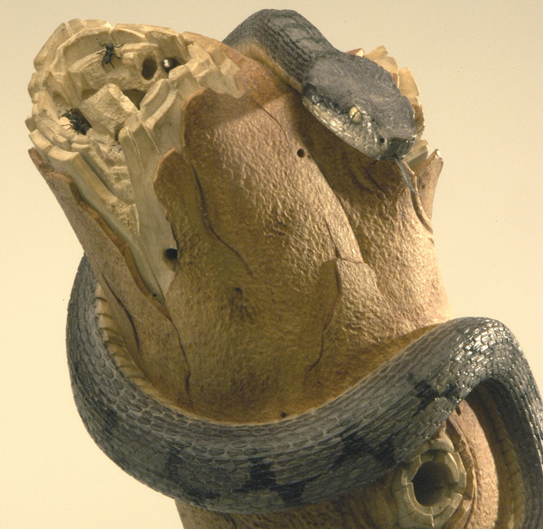 viper around branch, Cornel, Schneider, Boxwood, Buchsbaum,  jpeg, jpg, scuplture, Schnitzerei, Carving, okimono