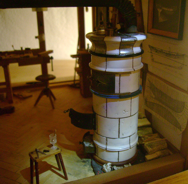 Violin Workshop, Geigen, Werkstatt, miniature, 1:21,Cornel, Schneider, Boxwood, Buchsbaum,  jpeg, jpg, scuplture, Schnitzerei, Carving, Modell, 